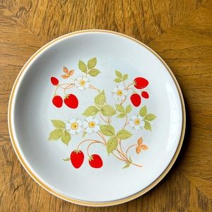 Vintage Sheffield Strawberries n Cream stoneware plate